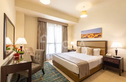 Room / Bedroom image for: Apartment - 1 Bedroom - 2 Bathrooms for rent in Roda Amwaj Suites - Amwaj - Jumeirah Beach Residence - Dubai, Image 1
