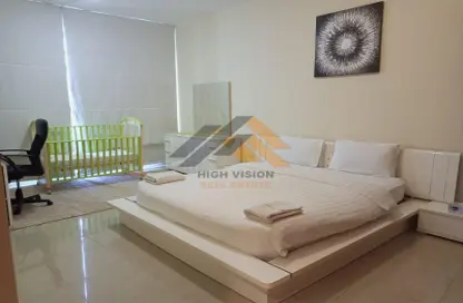 Room / Bedroom image for: Apartment - 3 Bedrooms - 3 Bathrooms for rent in Ajman Corniche Residences - Ajman Corniche Road - Ajman, Image 1