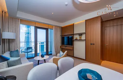 Living / Dining Room image for: Apartment - 1 Bedroom - 2 Bathrooms for rent in The Address Residences Dubai Opera Tower 2 - The Address Residences Dubai Opera - Downtown Dubai - Dubai, Image 1