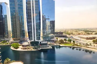 Apartment - 1 Bedroom - 2 Bathrooms for rent in Green Lakes Towers - JLT Cluster S - Jumeirah Lake Towers - Dubai