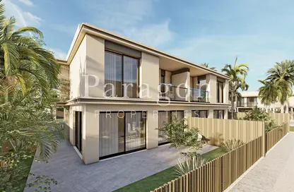 Outdoor House image for: Townhouse - 3 Bedrooms for sale in Canal Homes - Falcon Island - Al Hamra Village - Ras Al Khaimah, Image 1