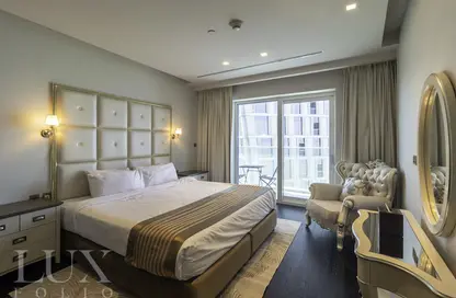 Room / Bedroom image for: Apartment - 1 Bedroom - 2 Bathrooms for rent in Damac Heights - Dubai Marina - Dubai, Image 1