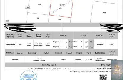 Land - Studio for sale in Al Aamra Gardens - Al Amerah - Ajman Land - Studio for sale in Al Aamra Gardens - Al Amerah - Ajman