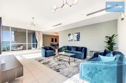 Living Room image for: Apartment - 3 Bedrooms - 2 Bathrooms for rent in Al Mesk Tower - Emaar 6 Towers - Dubai Marina - Dubai, Image 1