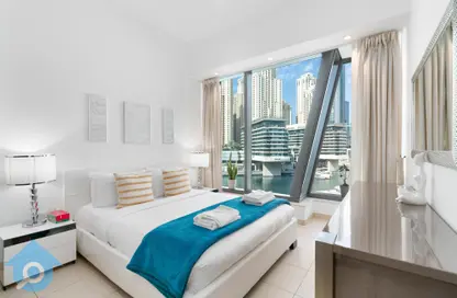 Apartment - 1 Bedroom - 2 Bathrooms for rent in Silverene Tower B - Silverene - Dubai Marina - Dubai