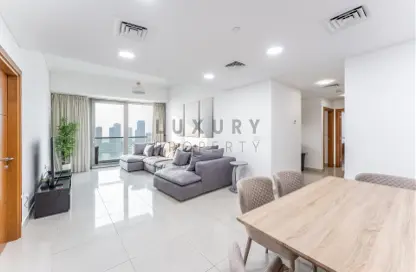 Living / Dining Room image for: Apartment - 3 Bedrooms - 3 Bathrooms for sale in Ocean Heights - Dubai Marina - Dubai, Image 1