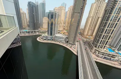 شقة - غرفة نوم - 2 حمامات للايجار في شقق أورا هاربور السكنية والفندقية - دبي مارينا - دبي