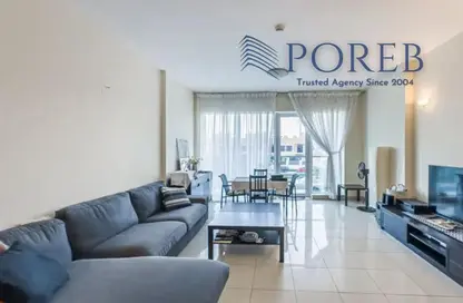 Living / Dining Room image for: Apartment - 2 Bedrooms - 3 Bathrooms for sale in Golf Tower - Dubai Sports City - Dubai, Image 1