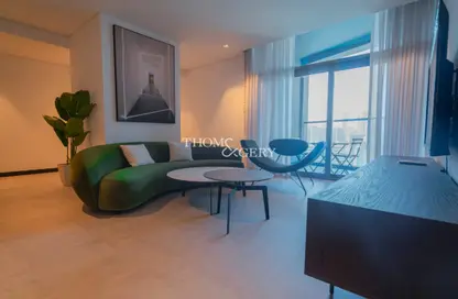 Living Room image for: Apartment - 2 Bedrooms - 2 Bathrooms for sale in 15 Northside - Tower 1 - 15 Northside - Business Bay - Dubai, Image 1