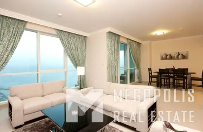 Apartment - 2 Bedrooms - 3 Bathrooms for rent in Al Bateen Residences - Jumeirah Beach Residence - Dubai