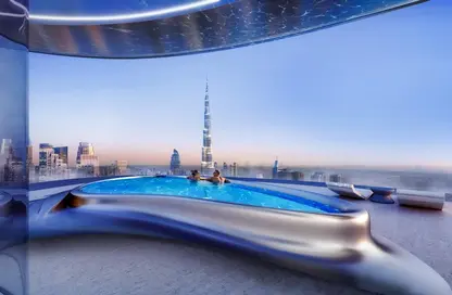 صورة لـ حوض سباحة شقة - 3 غرف نوم - 5 حمامات للبيع في بوغاتي ريزيدنس - الخليج التجاري - دبي ، صورة رقم 1