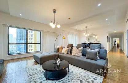 Living Room image for: Apartment - 2 Bedrooms - 3 Bathrooms for sale in Sadaf 2 - Sadaf - Jumeirah Beach Residence - Dubai, Image 1