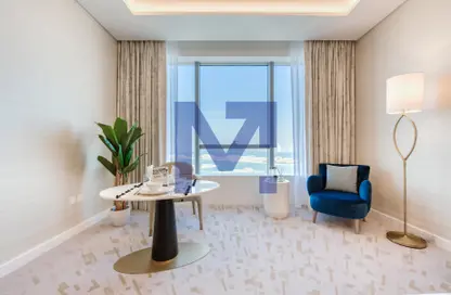 Office image for: Apartment - 1 Bathroom for rent in The Palm Tower - Palm Jumeirah - Dubai, Image 1