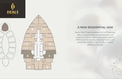 Apartment - 1 Bedroom - 2 Bathrooms for sale in Ajman Pearl Towers - Ajman Downtown - Ajman