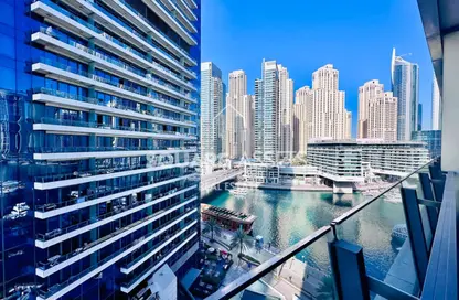 Apartment - Studio - 1 Bathroom for rent in Silverene Tower B - Silverene - Dubai Marina - Dubai