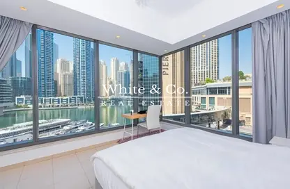 Room / Bedroom image for: Apartment - 1 Bedroom - 2 Bathrooms for sale in Silverene Tower B - Silverene - Dubai Marina - Dubai, Image 1
