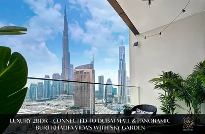Apartment - 2 Bedrooms - 3 Bathrooms for rent in Downtown Views II Tower 1 - Downtown Views II - Downtown Dubai - Dubai