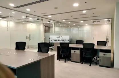 Office Space - Studio - 4 Bathrooms for rent in Clover Bay Tower - Business Bay - Dubai