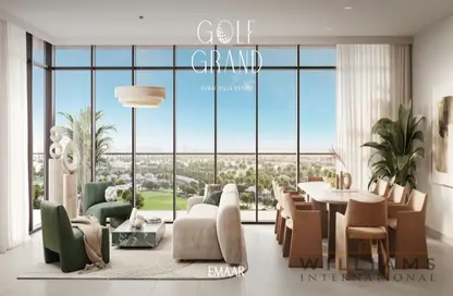 Living / Dining Room image for: Apartment - 3 Bedrooms - 3 Bathrooms for sale in Golf Grand - Dubai Hills Estate - Dubai, Image 1