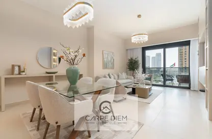 Living / Dining Room image for: Apartment - 2 Bedrooms - 3 Bathrooms for rent in Act Towers - Opera District - Downtown Dubai - Dubai, Image 1