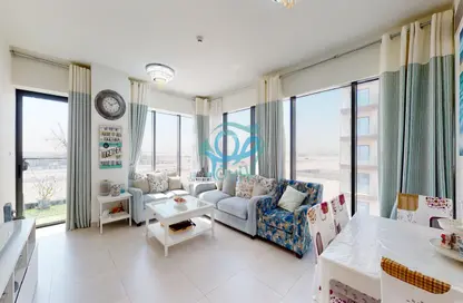 Living / Dining Room image for: Apartment - 2 Bedrooms - 3 Bathrooms for sale in Soho Square - Saadiyat Island - Abu Dhabi, Image 1