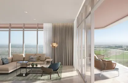 Living Room image for: Apartment - 1 Bedroom - 2 Bathrooms for sale in The Golf Residence - Dubai Hills Estate - Dubai, Image 1