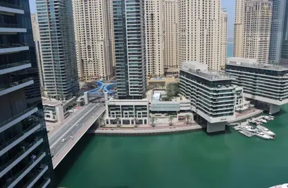 Apartment - Studio - 1 Bathroom for rent in Silverene Tower B - Silverene - Dubai Marina - Dubai