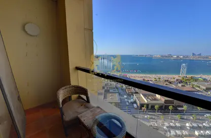Balcony image for: Apartment - 3 Bedrooms - 4 Bathrooms for rent in Rimal 6 - Rimal - Jumeirah Beach Residence - Dubai, Image 1