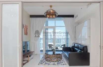 صورة لـ غرفة المعيشة شقة - غرفة نوم - 1 حمام للايجار في بيز من دانوب - الخليج التجاري - دبي ، صورة رقم 1