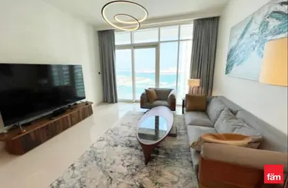 Living Room image for: Apartment - 1 Bedroom - 1 Bathroom for sale in Sunrise Bay - EMAAR Beachfront - Dubai Harbour - Dubai, Image 1