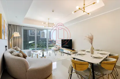 Living / Dining Room image for: Apartment - 2 Bedrooms - 3 Bathrooms for rent in Opera Grand - Burj Khalifa Area - Downtown Dubai - Dubai, Image 1