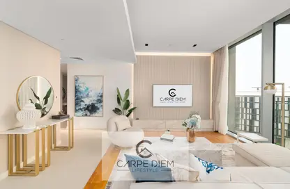 Living Room image for: Apartment - 2 Bedrooms - 3 Bathrooms for rent in Apartment Building 10 - Bluewaters Residences - Bluewaters - Dubai, Image 1