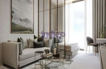Living Room image for: Apartment - 1 Bathroom for sale in Westwood Grande - Jumeirah Village Circle - Dubai, Image 1