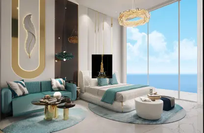 Living Room image for: Apartment - 1 Bedroom - 2 Bathrooms for sale in Oceanz by Danube - Maritime City - Dubai, Image 1