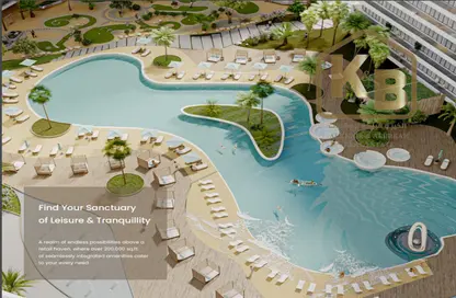 صورة لـ حوض سباحة شقة - غرفة نوم - 2 حمامات للبيع في ذا سينترال داون تاون - ارجان - دبي ، صورة رقم 1