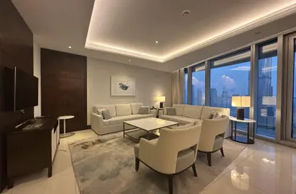 Living / Dining Room image for: Apartment - 4 Bedrooms - 4 Bathrooms for rent in The Address Sky View Tower 2 - The Address Sky View Towers - Downtown Dubai - Dubai, Image 1