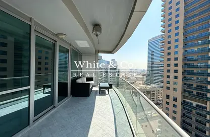 Balcony image for: Apartment - 2 Bedrooms - 3 Bathrooms for rent in The Waves Tower A - The Waves - Dubai Marina - Dubai, Image 1