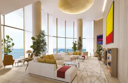 Living Room image for: Penthouse - 4 Bedrooms - 6 Bathrooms for sale in Bulgari Lighthouse - Jumeirah Bay Island - Jumeirah - Dubai, Image 1