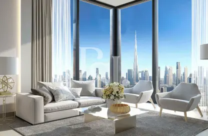 Living Room image for: Apartment - 2 Bedrooms - 3 Bathrooms for sale in Sobha Creek Vistas Grande - Sobha Hartland - Mohammed Bin Rashid City - Dubai, Image 1
