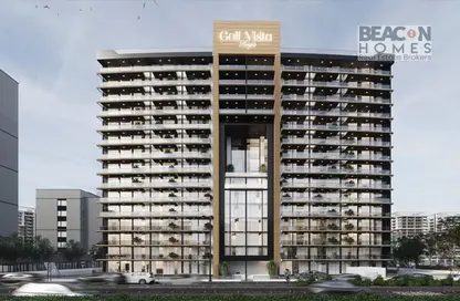 Outdoor Building image for: Apartment - 2 Bedrooms - 3 Bathrooms for sale in Golf Vista Heights - Dubai Sports City - Dubai, Image 1