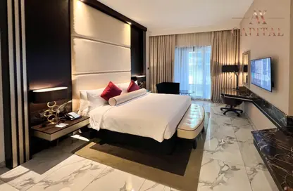 Room / Bedroom image for: Apartment - 1 Bathroom for sale in TFG One Hotel - Dubai Marina - Dubai, Image 1