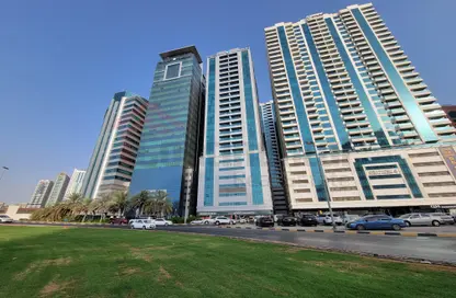 Outdoor Building image for: Apartment - 2 Bedrooms - 3 Bathrooms for sale in Pearl Tower - Al Khan - Sharjah, Image 1