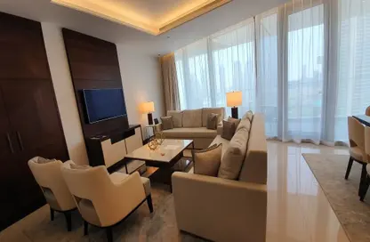 Living Room image for: Apartment - 3 Bedrooms - 4 Bathrooms for sale in The Address Sky View Tower 1 - The Address Sky View Towers - Downtown Dubai - Dubai, Image 1