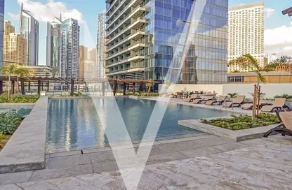 Apartment - Studio - 1 Bathroom for rent in Silverene Tower B - Silverene - Dubai Marina - Dubai
