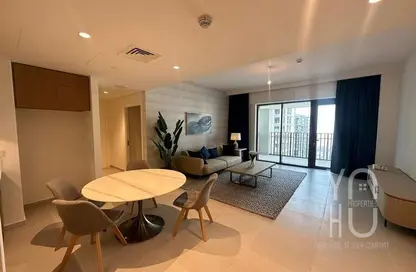 Living / Dining Room image for: Apartment - 1 Bedroom - 1 Bathroom for rent in Surf - Creek Beach - Dubai Creek Harbour (The Lagoons) - Dubai, Image 1