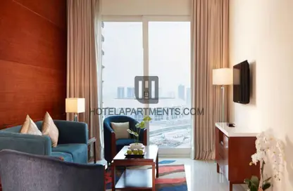 Living Room image for: Hotel  and  Hotel Apartment - 1 Bedroom - 1 Bathroom for rent in Treppan Hotel  and  Suites by Fakhruddin - Dubai Sports City - Dubai, Image 1