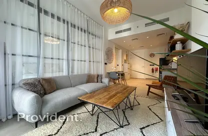 Living Room image for: Apartment - 1 Bedroom - 1 Bathroom for rent in Socio Tower 2 - Socio Tower - Dubai Hills Estate - Dubai, Image 1
