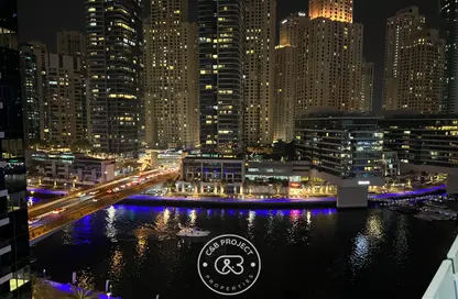 Apartment - Studio - 1 Bathroom for rent in Silverene Tower B - Silverene - Dubai Marina - Dubai
