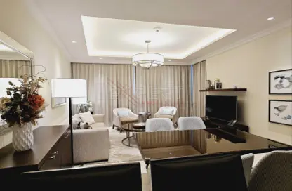 صورة لـ غرفة المعيشة / غرفة الطعام شقة - غرفة نوم - 2 حمامات للايجار في العنوان رزيدنس فاونتن فيوز - دبي وسط المدينة - دبي ، صورة رقم 1