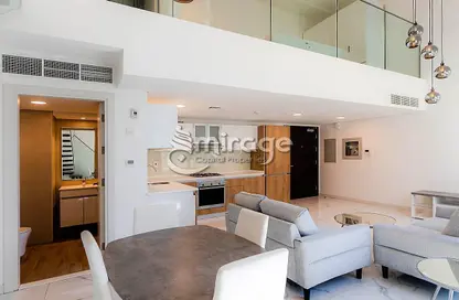 Living / Dining Room image for: Apartment - 2 Bedrooms - 2 Bathrooms for rent in Al Raha Lofts - Al Raha Beach - Abu Dhabi, Image 1